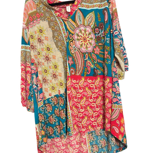 Colorful Bohemian Paisley Patchwork Top